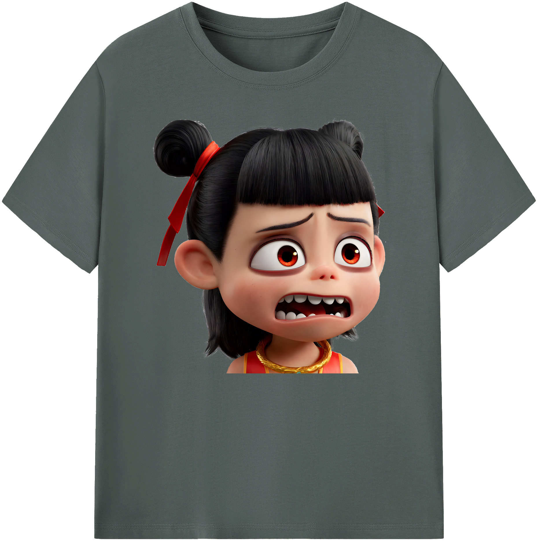 （画像用） Ne Zha 2 ナタ 魔童の大暴れ 綿100％ メンズ半袖Tシャツ｜肌触りやわらか＆通気性